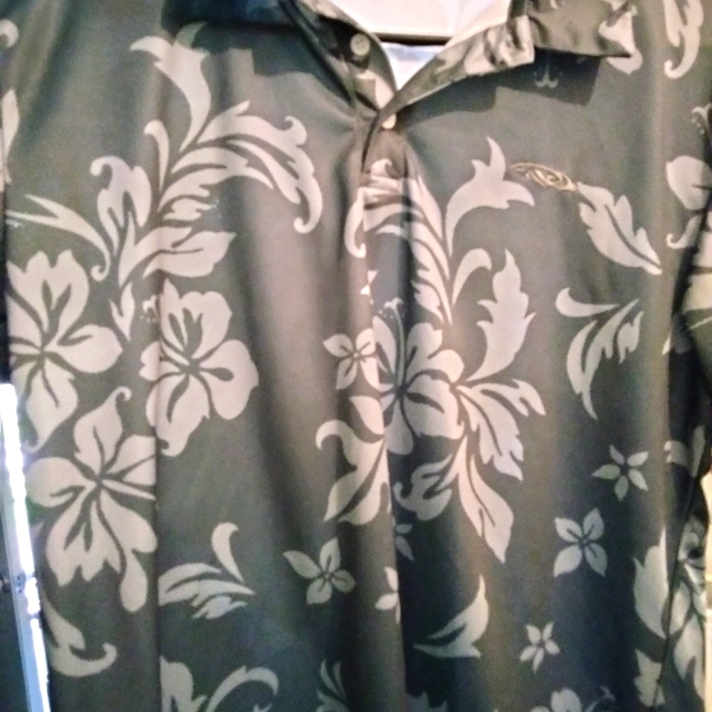 Hawaiian print collar shirt